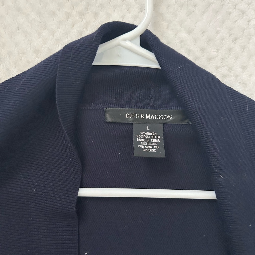 89th & Madison Women's Navy Cardigan Sweater